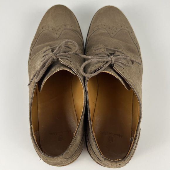 Massimo Dutti Tan‎ Suede Leather Oxford Brogue Shoes Men’s 8.5 EU 42 main image 11